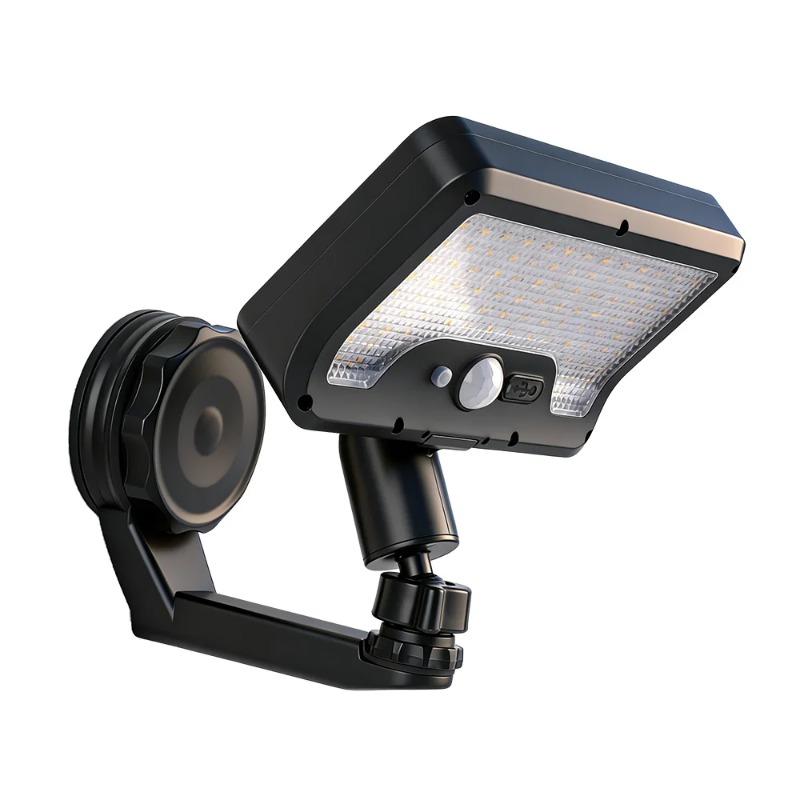 Dual-use solar motion sensor light, clip design, 92 LEDs, 360° foldable, camping light, wall-mounted, waterproof