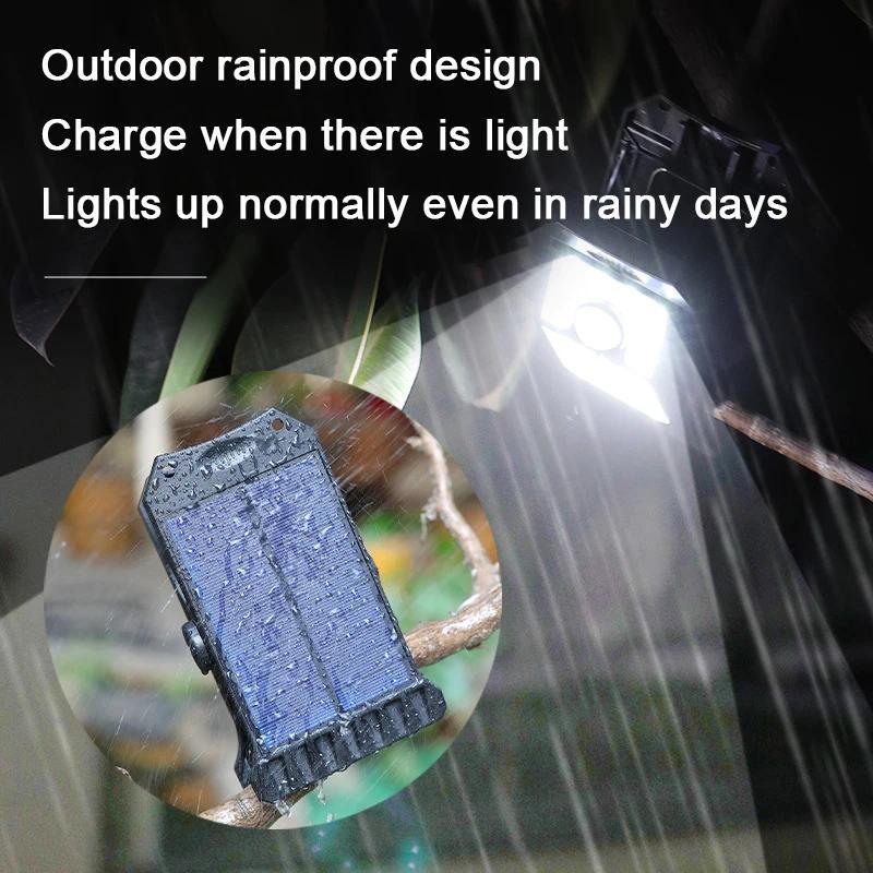 LED Solar Garden Lights Outdoor Solar Clip Light Waterproof Motion Sensor Camping Lamp Fence Street Landscape Wall Decoration