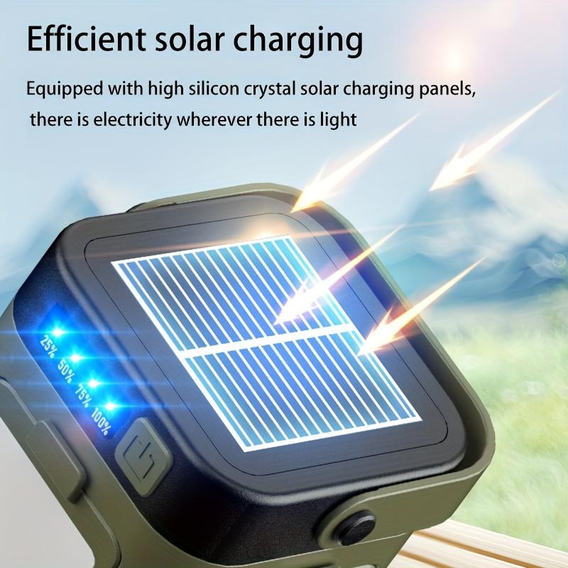 Portable Solar Camping Light, 6 Lighting Modes, Foldable Hanging Tent Light, Portable Yard Light