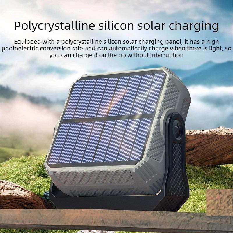 Solar outdoor camping light with ultra-long battery life, multifunctional COB work light, hook, magnetic flashlight