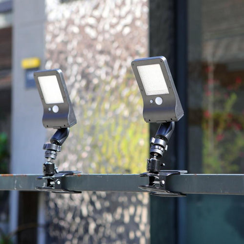 60-LED Solar Clip Light, Outdoor Waterproof Security Light with Motion Sensor for Garden, Patio, Yard, and Pathways