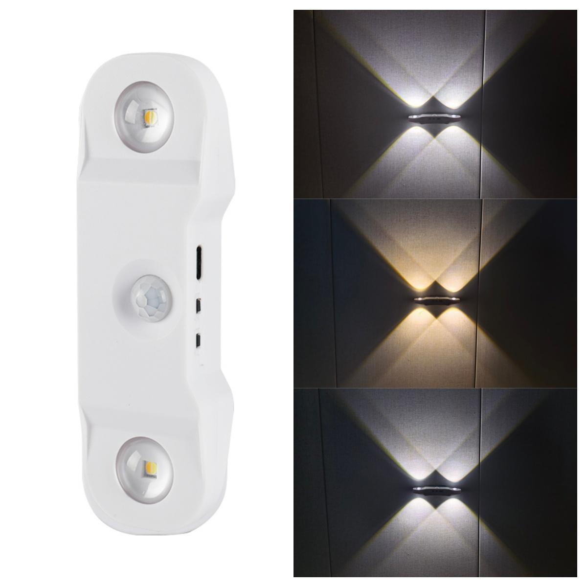 LED wall light with automatic detection, magnetic RGB stair light, rechargeable cabinet light