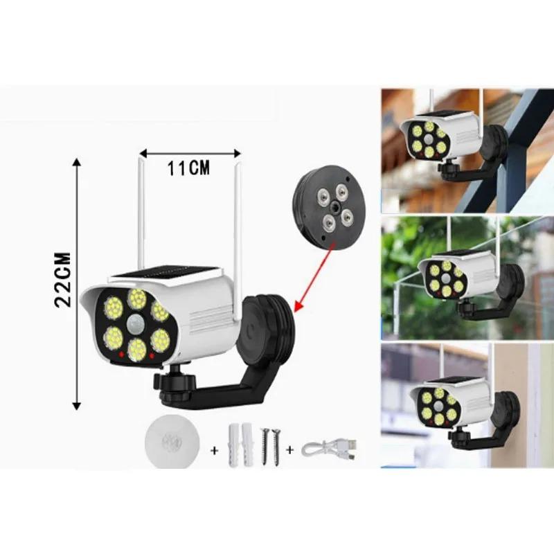 Solar street light LED clip-on solar security lamp, rechargeable, with motion sensor; outdoor waterproof garden lights for fence