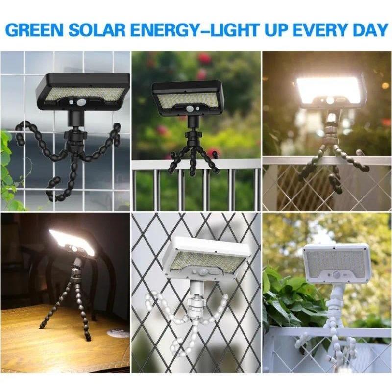 92 LED Motion Sensor Solar Light Octopus Tripod, 3 Modes, USB Adjustable, Solar Charging, IP65 Waterproof, for Garden/Yard Pathways