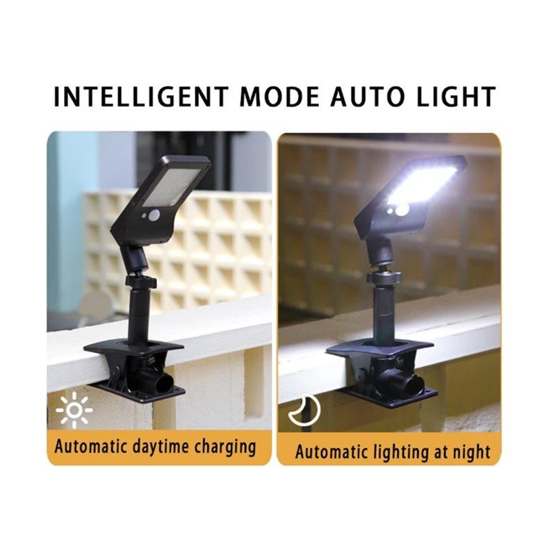 Best clip-on white light solar outdoor lights with motion sensor, waterproof garden lighting system