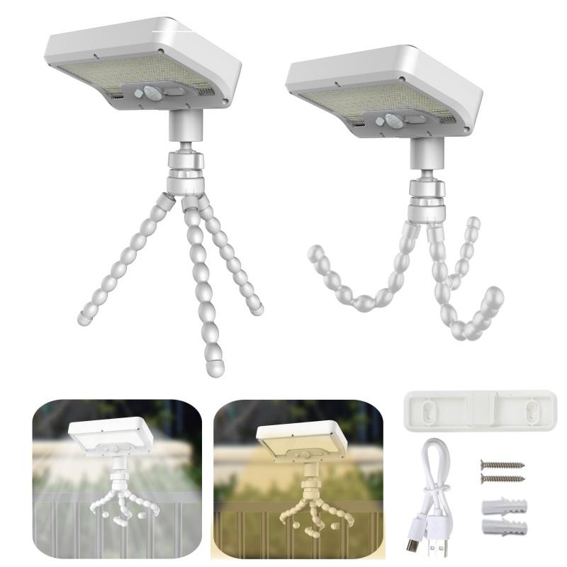 Q9QF Pack of 2 Multi-Purpose Solar Outdoor Lights, Easy Installation for Fences and Walls