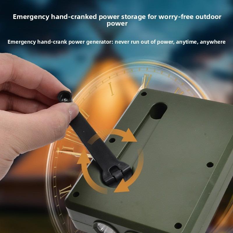 Solar charging outdoor lighting — powerful flashlight, household emergency light, portable mobile camping lamp (LED)
