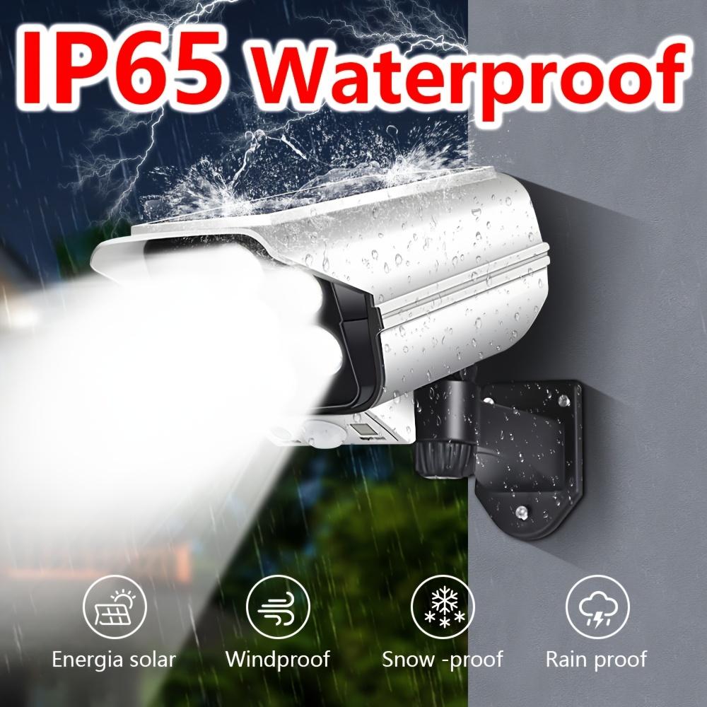 Outdoor Solar Lights with Motion Sensor Remote Controller FloodLights Wireless 77LED Fake Security Camera for Garden Decoration