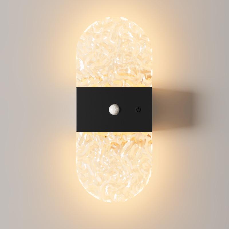 Magnetic LED wall light with human body sensor, bedside side light, rechargeable night light