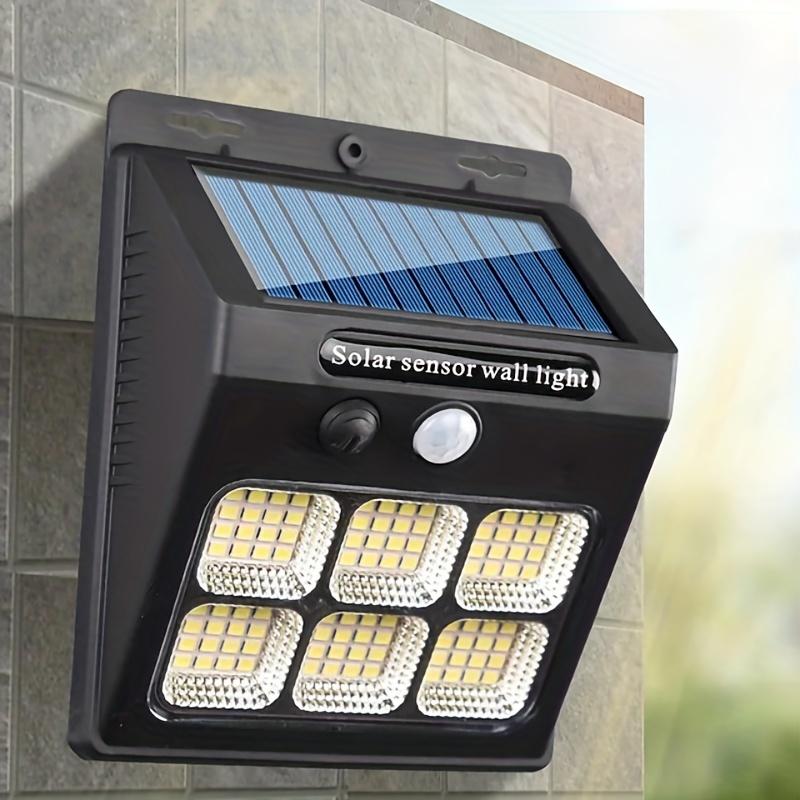 1PC solar-powered outdoor wall lamp with human sensor shell, 3 adjustable modes, courtyard lights for garden lighting