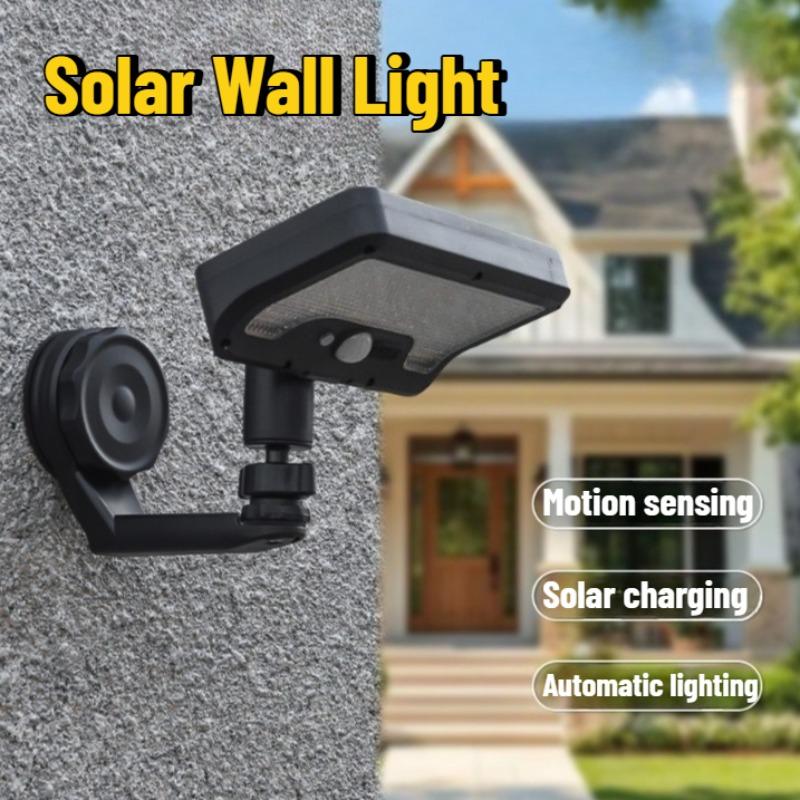 Solar Fence Light with Sensor, 92 LEDs, Adjustable Wall Light, Waterproof Deck Light, Outdoor Yard Light