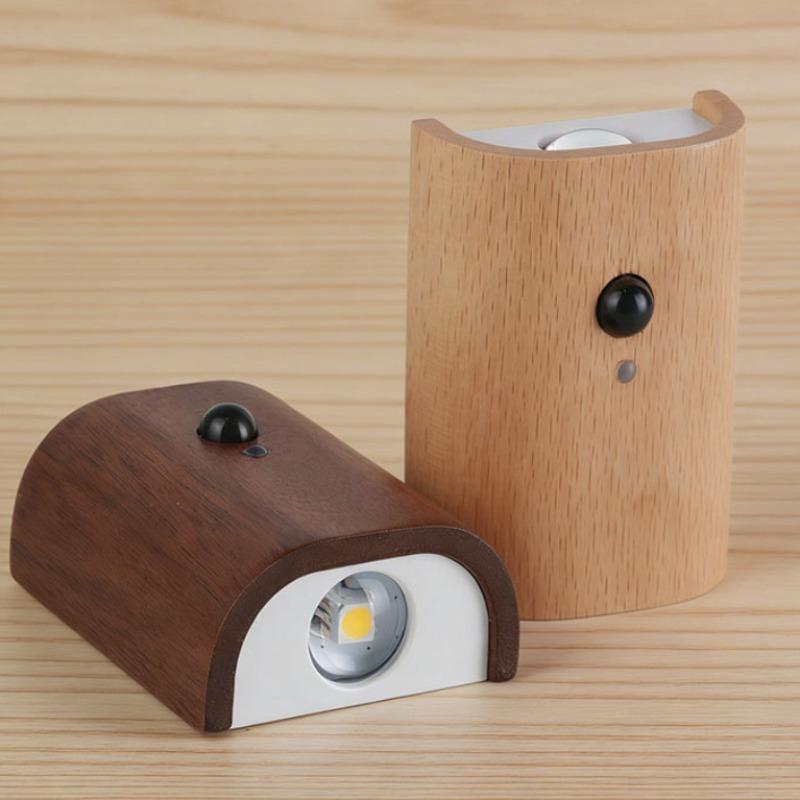 Magnetic wireless rechargeable LED motion sensor wall light for stairs — home lighting