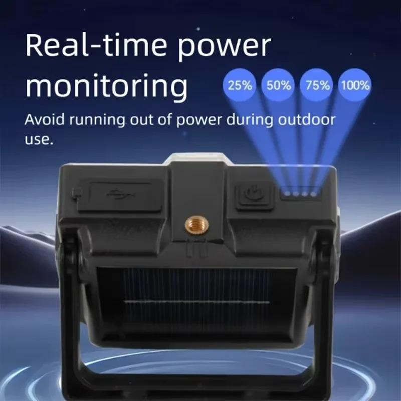 Commercial solar lantern with a power capacity providing up to 15 hours of operation; portable LED system suitable for street vending, camping, and security, with stand/support included.