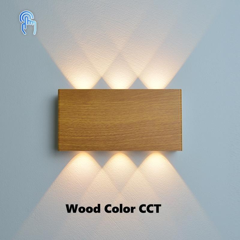 Rechargeable LED wall lamp (CCT/RGB), magnetic touch control, wireless, adjustable brightness (up/down); bedside side light