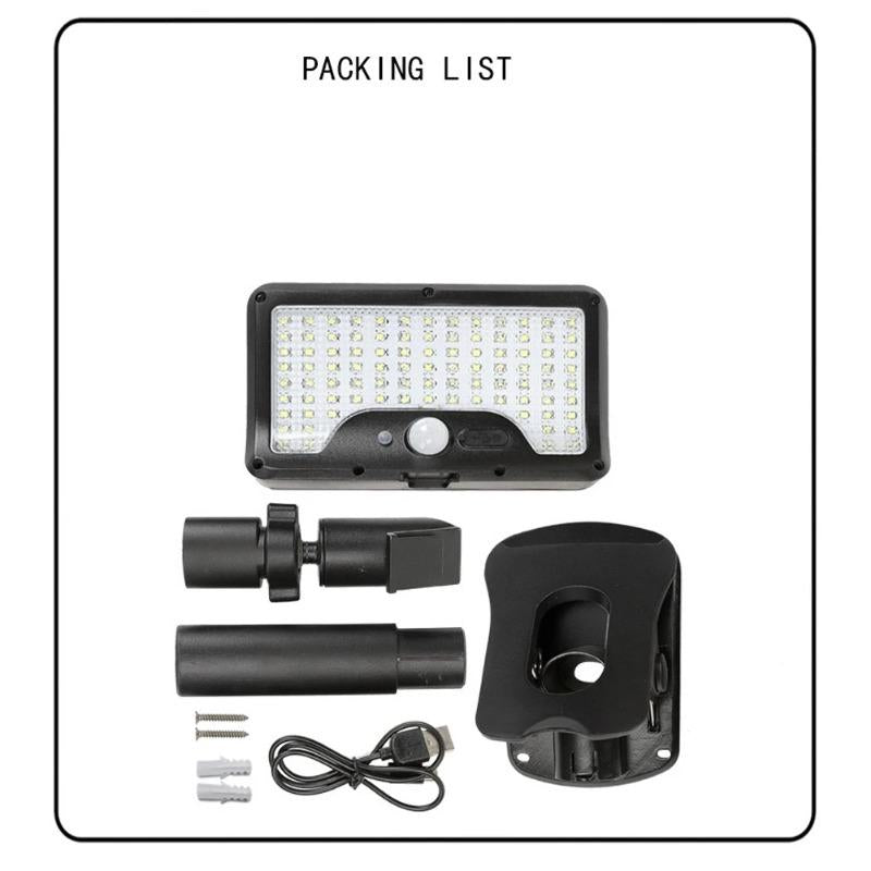 Solar Wall Light Solar-Powered Floodlight Automatic On/Off Motion Sensor Outdoor Wall Lantern Outdoor Yard Lamp for Deck, Fence, Patio