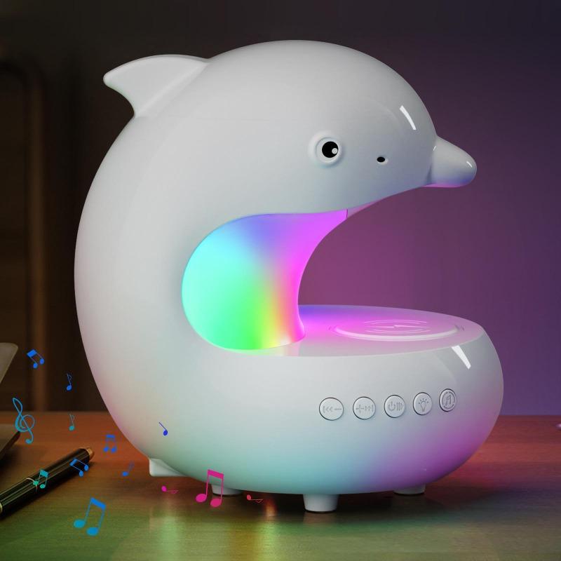 Smart Dolphin Light, Bluetooth Speaker, Phone Charger, Adjustable RGB Table Lamp, Night Light, Birthday Gift