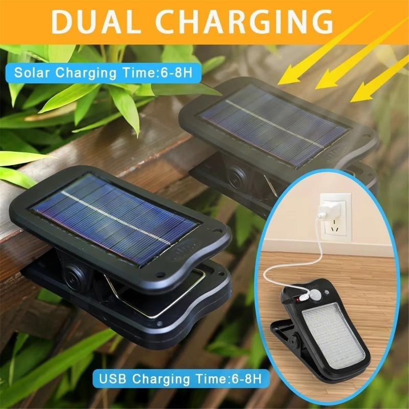 Solar Clip Light, Motion Sensor Light, Garden Light, Outdoor Wall Light, Camping Light, Auxiliary Light