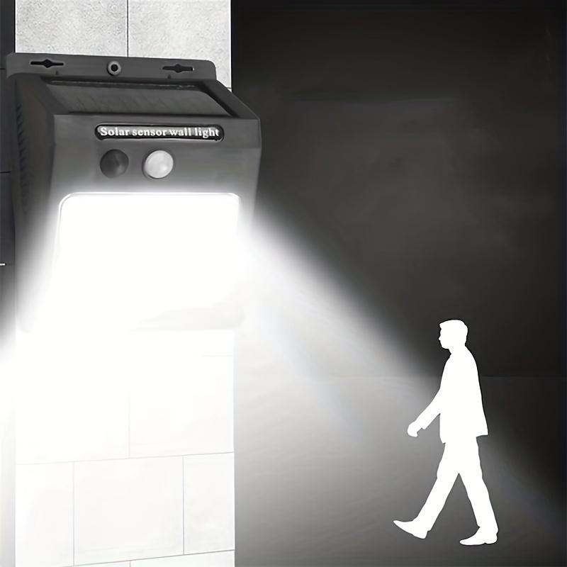 1PC solar-powered outdoor wall lamp with human sensor shell, 3 adjustable modes, courtyard lights for garden lighting