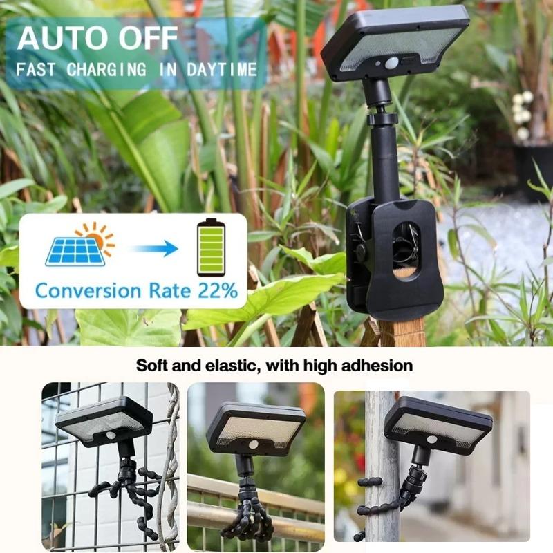 Solar wall light, solar fence light, auto on/off motion sensor outdoor wall lantern, 3 modes, outside yard lamp for garden, yard, path