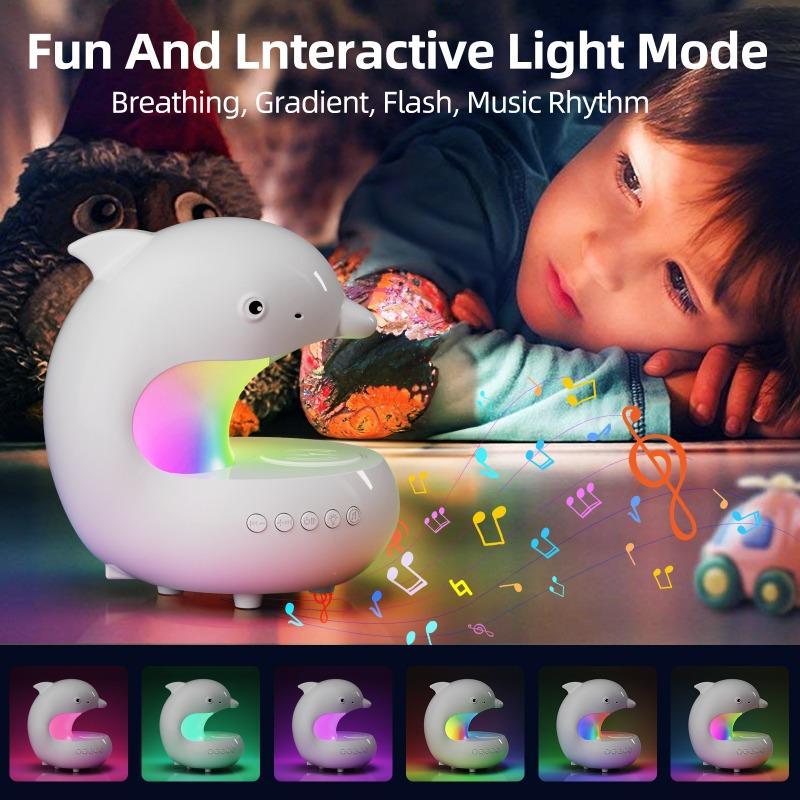 Smart Dolphin Light, Bluetooth Speaker, Phone Charger, Adjustable RGB Table Lamp, Night Light, Birthday Gift