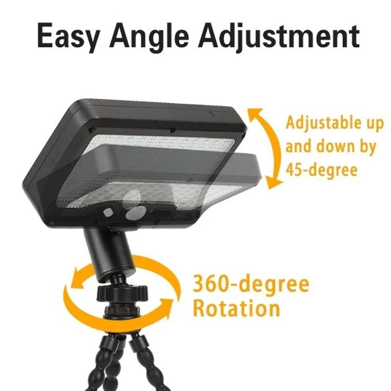 Solar Wall Light Solar-Powered Floodlight Automatic On/Off Motion Sensor Outdoor Wall Lantern 3 Modes for Deck, Fence, Patio