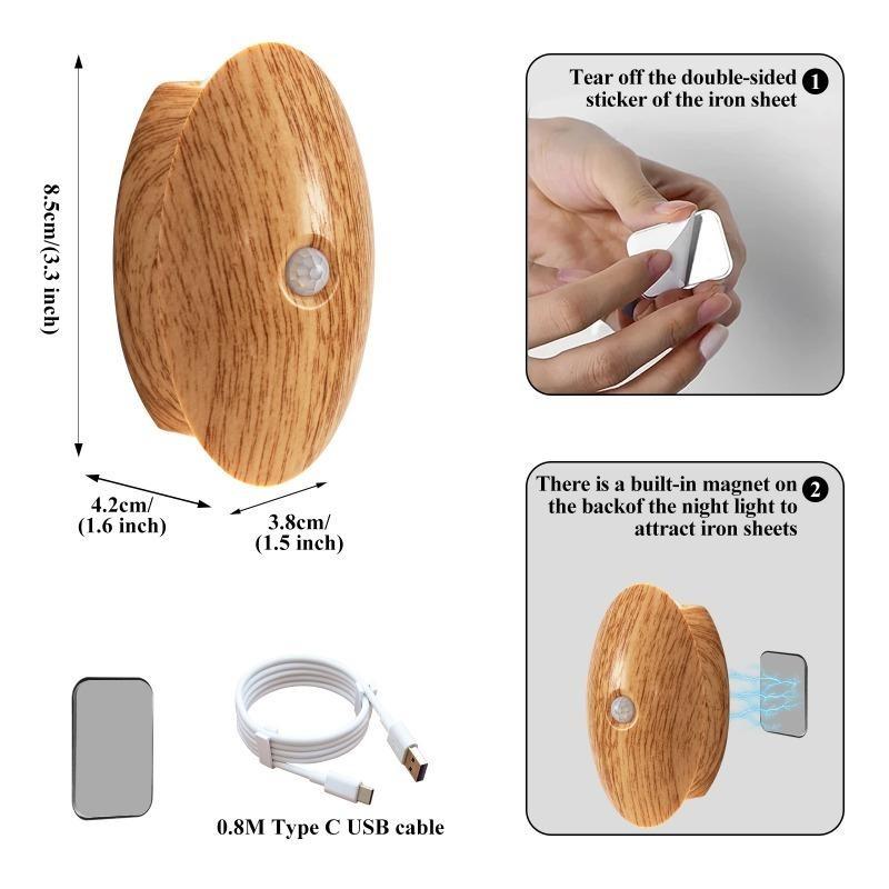 Induction wall lamp, night light, rechargeable magnetic lamp, corridor lamp, bedroom lighting