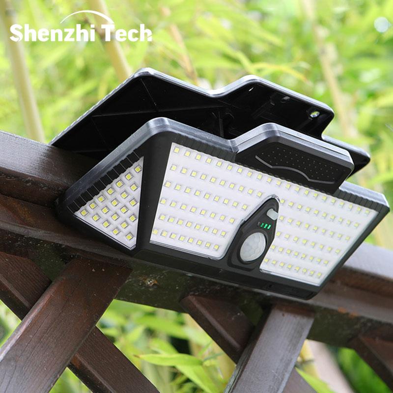 208 LEDs New Solar Clip Lights Outdoor Courtyard Super Bright Motion Sensor Lighting Garden Terrace Wall Lamps for Camping