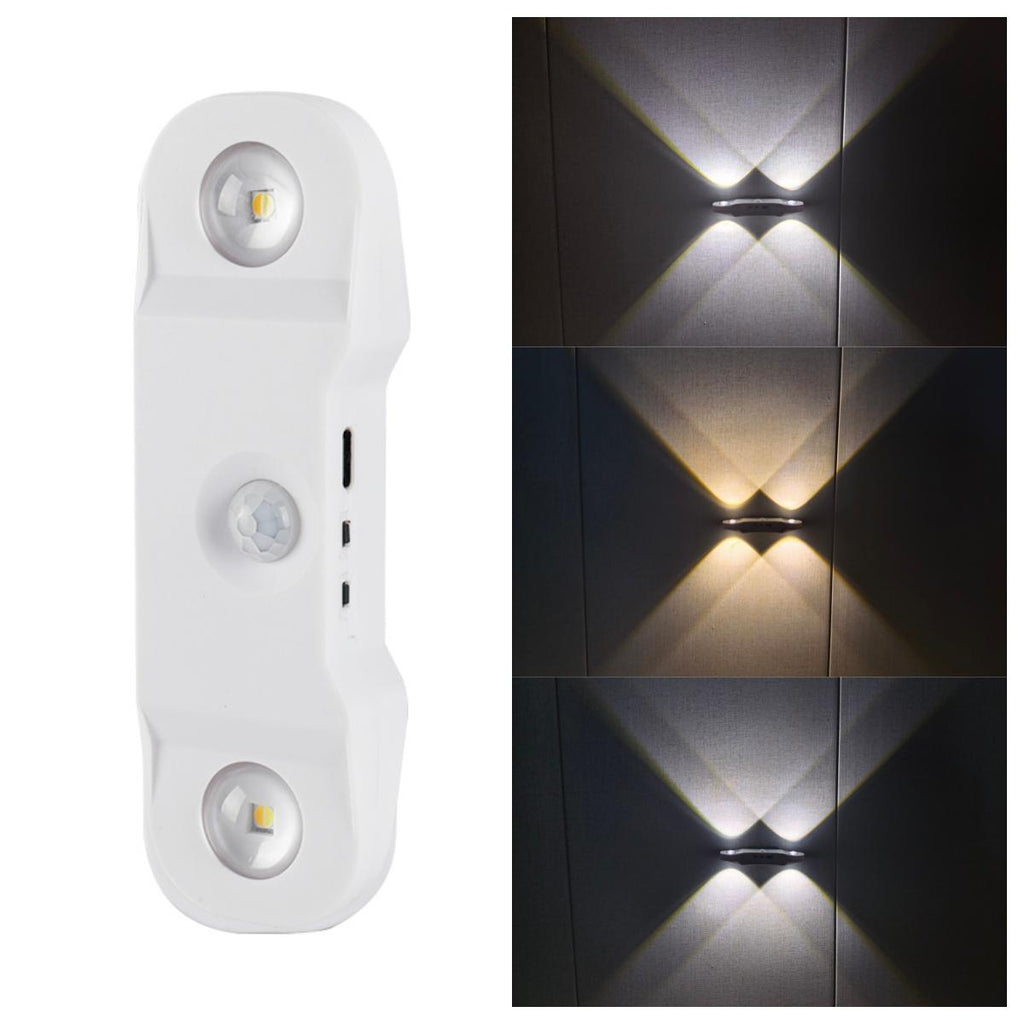 LED wall light with automatic detection, magnetic RGB stair light, rechargeable cabinet light