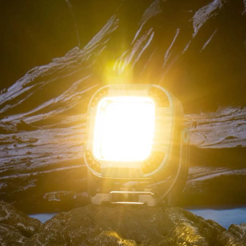 Portable LED Spotlight Flashlight, Powerful Light for Camping, Fishing, Emergencies, USB Rechargeable, Magnetic Work Light