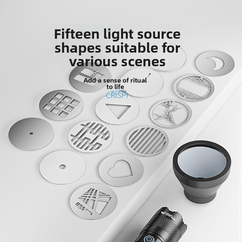 Photography fill light flashlight for spotlights—tube design with four light sources, zoomable lighting and shadows, dedicated for portrait lighting