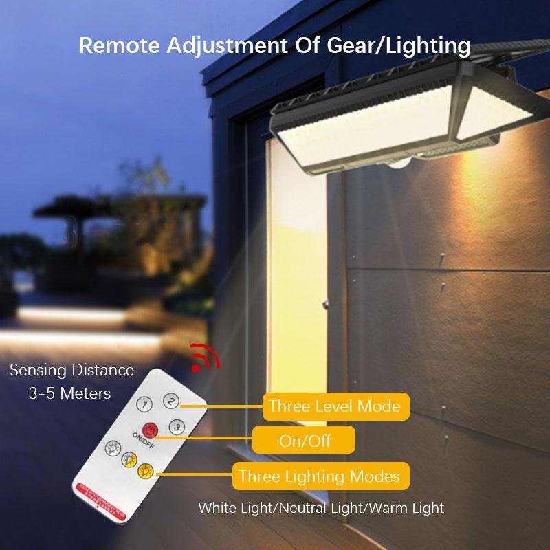 208 LEDs New Solar Clip Lights Outdoor Courtyard Super Bright Motion Sensor Lighting Garden Terrace Wall Lamps for Camping
