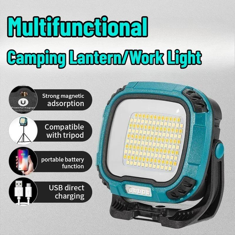 COB Flashlight, Powerful Light, USB Rechargeable, Portable Outdoor Torch, Power Bank Function, Emergency Work Light, with Hook