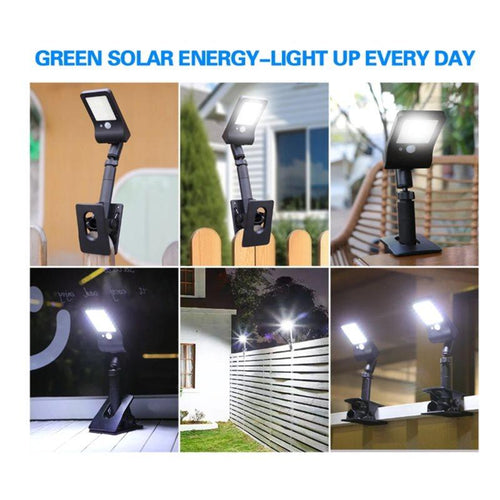 Best clip-on white light solar outdoor lights with motion sensor, waterproof garden lighting system