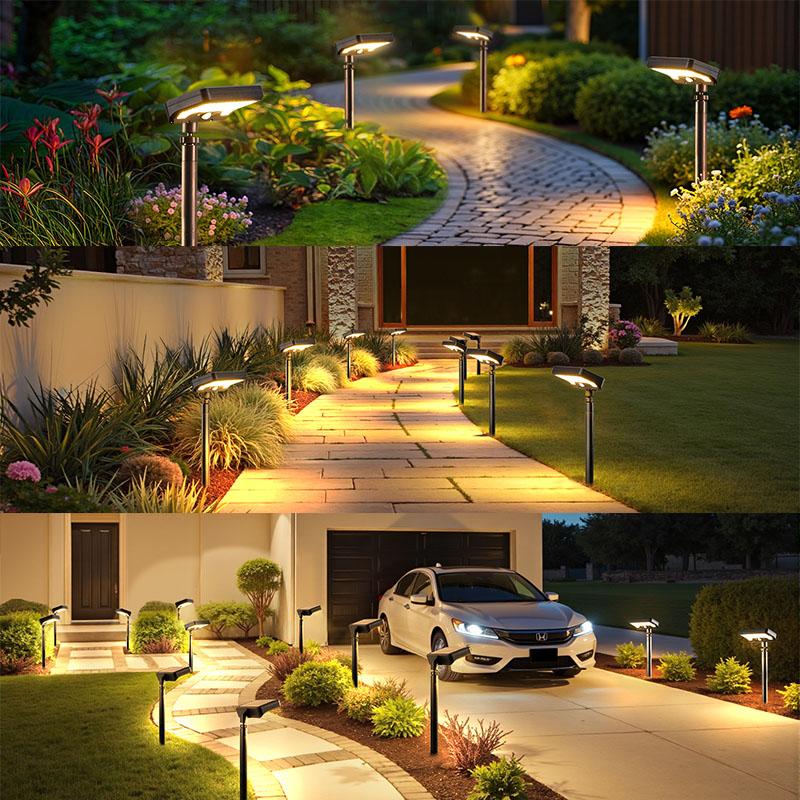 Solar Pathway Lights, 92 LEDs, Motion Sensor, Garden Light, Type‑C Rechargeable, Adjustable Angle, for Walkways, Driveways, Sidewalks, Patios