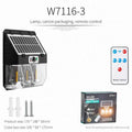 Outdoor Solar Wall Lamp, Three Modes, Tungsten Filament Lamp, IP65 Waterproof, Inductive Lighting, Household Light, Garden Wall Light