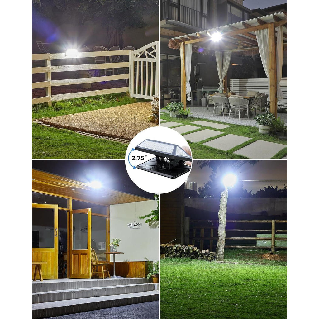 Outdoor Solar Clip Lamp, 208 LEDs, 1000 lm, with motion sensor — bright waterproof solar security light for garden fence yard lighting