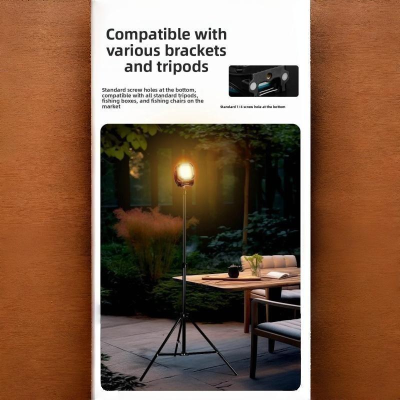 COB Magnetic Work Light, USB Rechargeable LED Camping Light – 8 Color Modes, 360° Rotation, Foldable & Portable