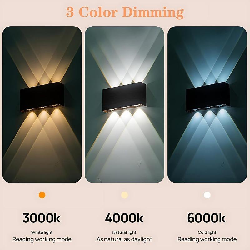 Rechargeable LED wall lamp (CCT/RGB), magnetic touch control, wireless, adjustable brightness (up/down); bedside side light