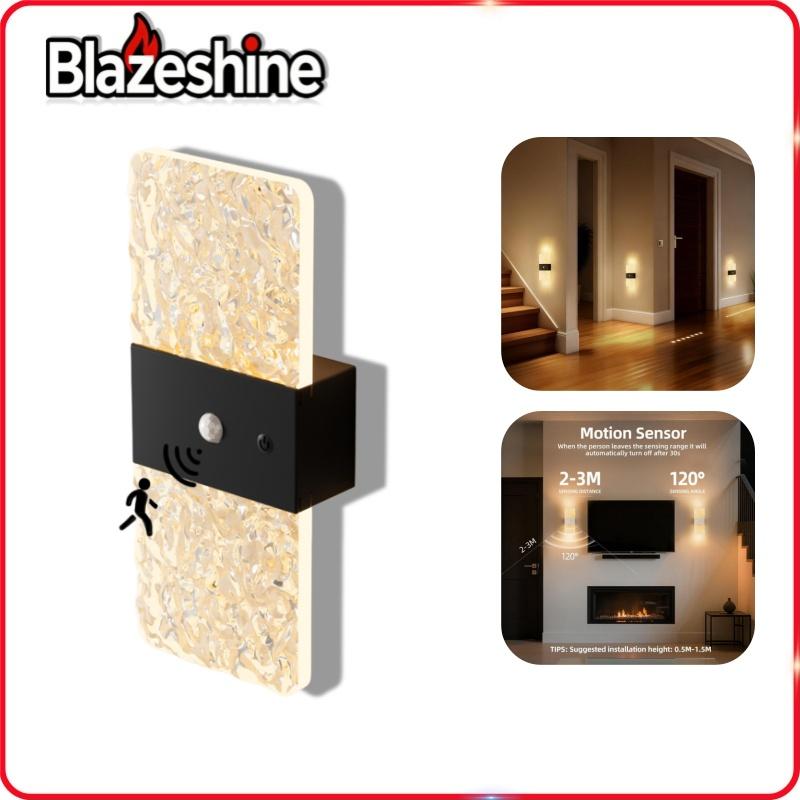 Magnetic LED Wall Light with Human Body Sensor Bedside Side Light Rechargeable Night Light Stair Decorative Light