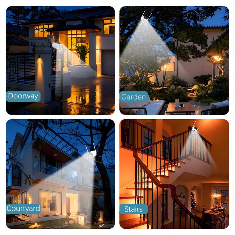 Octopus Bracket Solar Motion Sensor Light, auto on/off, 3 modes, 66 LEDs outdoor security light, 360° rotating garden light