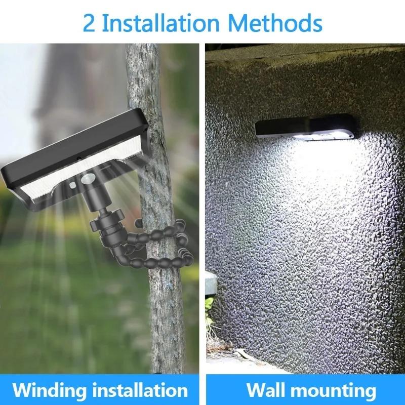 Q9QF Pack of 2 Multi-Purpose Solar Outdoor Lights, Easy Installation for Fences and Walls