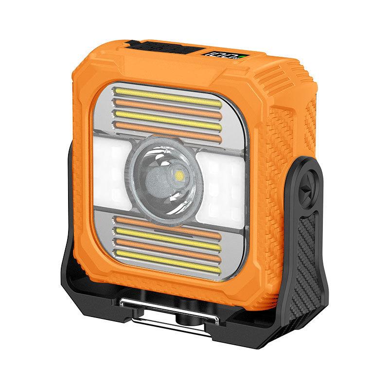 Solar outdoor camping light with ultra-long battery life, multifunctional COB work light, hook, magnetic flashlight