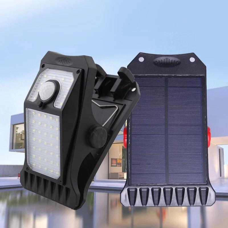 LED Solar Garden Lights Outdoor Solar Clip Light Waterproof Motion Sensor Camping Lamp Fence Street Landscape Wall Decoration