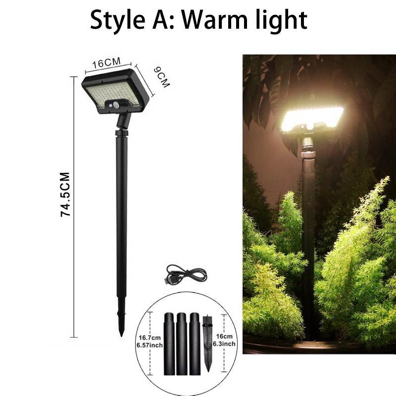 BHBD 92 LED waterproof pathway lights with motion sensor and USB charging, ideal for garden, yard, and sidewalk