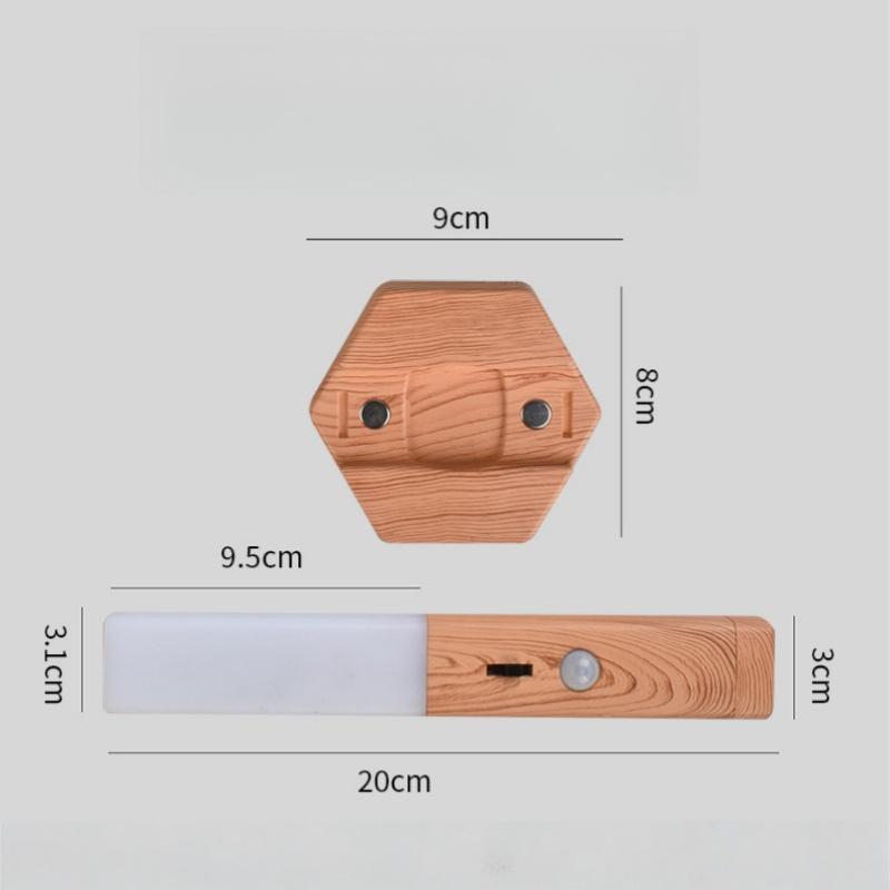 LED Cordless Magnetic Wall Lamp Motion Sensor Switch Rechargeable Night Light Home Emergency Flashlight