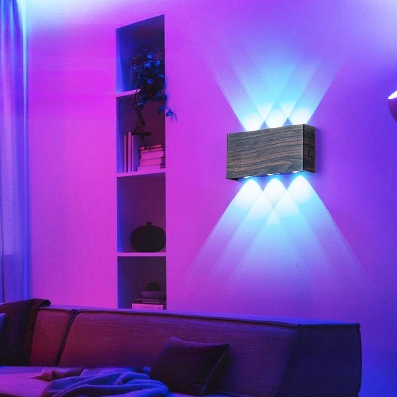 Rechargeable LED wall lamp (CCT/RGB), magnetic touch control, wireless, adjustable brightness (up/down); bedside side light