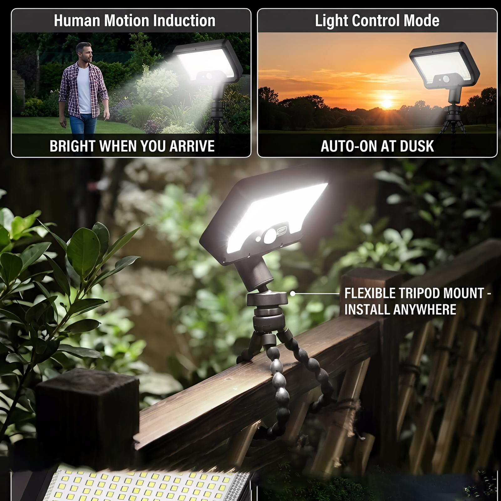 New outdoor solar garden lights, balcony lights for homes, magnetic wall lights, human motion sensor lights, ultra-bright street lights