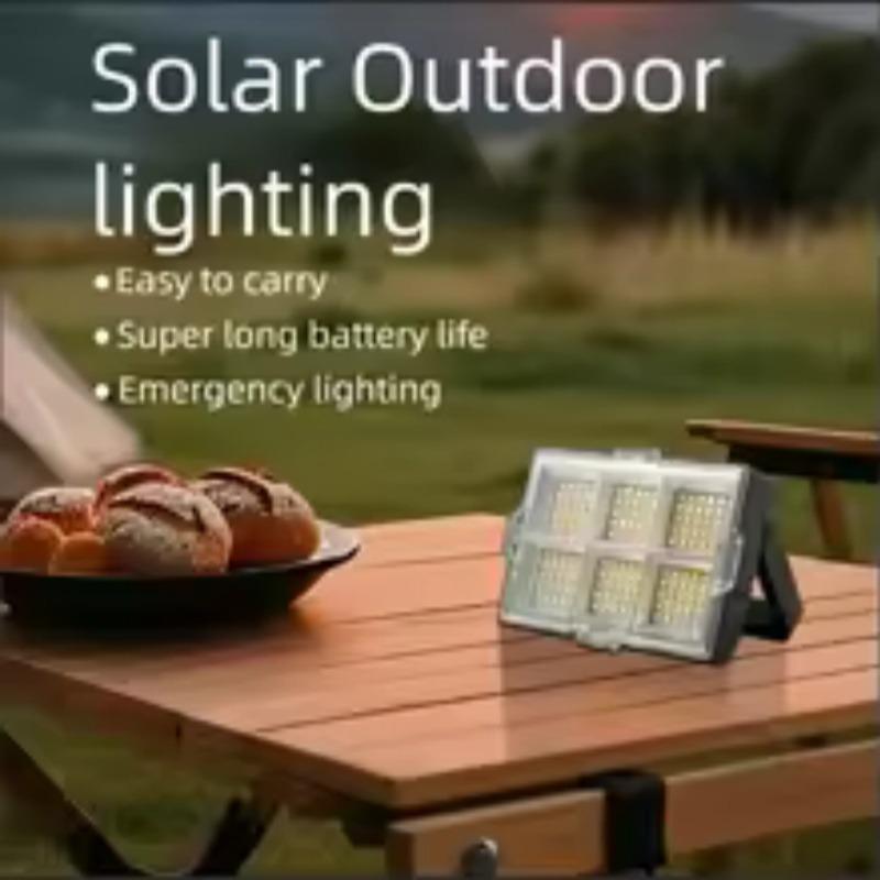 Commercial solar lantern with a power capacity providing up to 15 hours of operation; portable LED system suitable for street vending, camping, and security, with stand/support included.