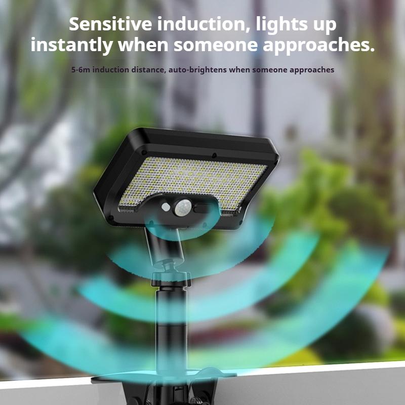 Solar clip-on outdoor garden light, dual-use powered design—ideal for villa fences, landscape, parks, lawns, yards, and path decoration lighting