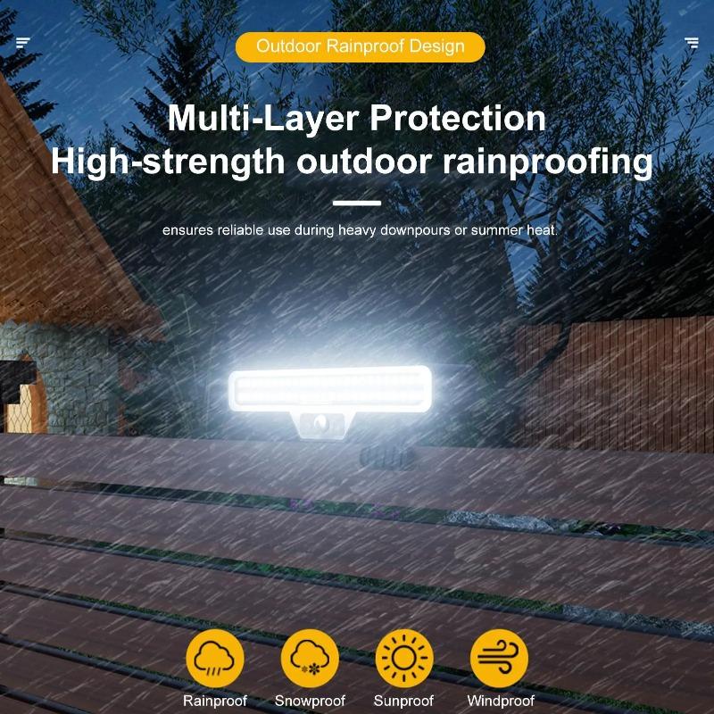Solar light with motion sensor, 3 lighting modes, with stand; solar-powered tent lights for patio, porch, camping, picnic, garage, driveway